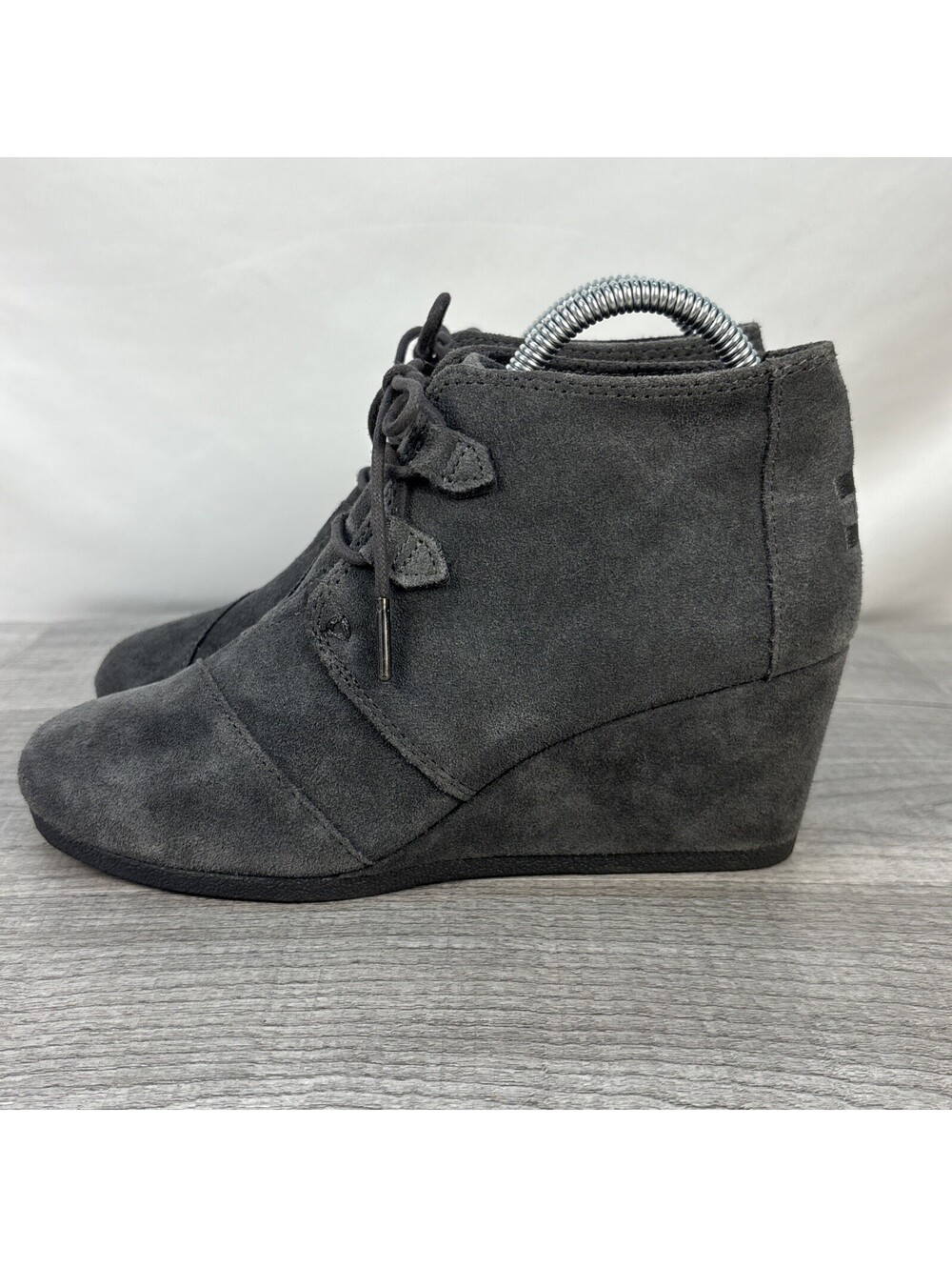 TOMS Desert Wedge Suede Chukka Bootie Grey 8.5